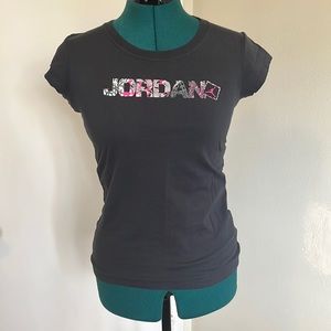 Air Jordan T-shirt. Dark grey. Kids size L